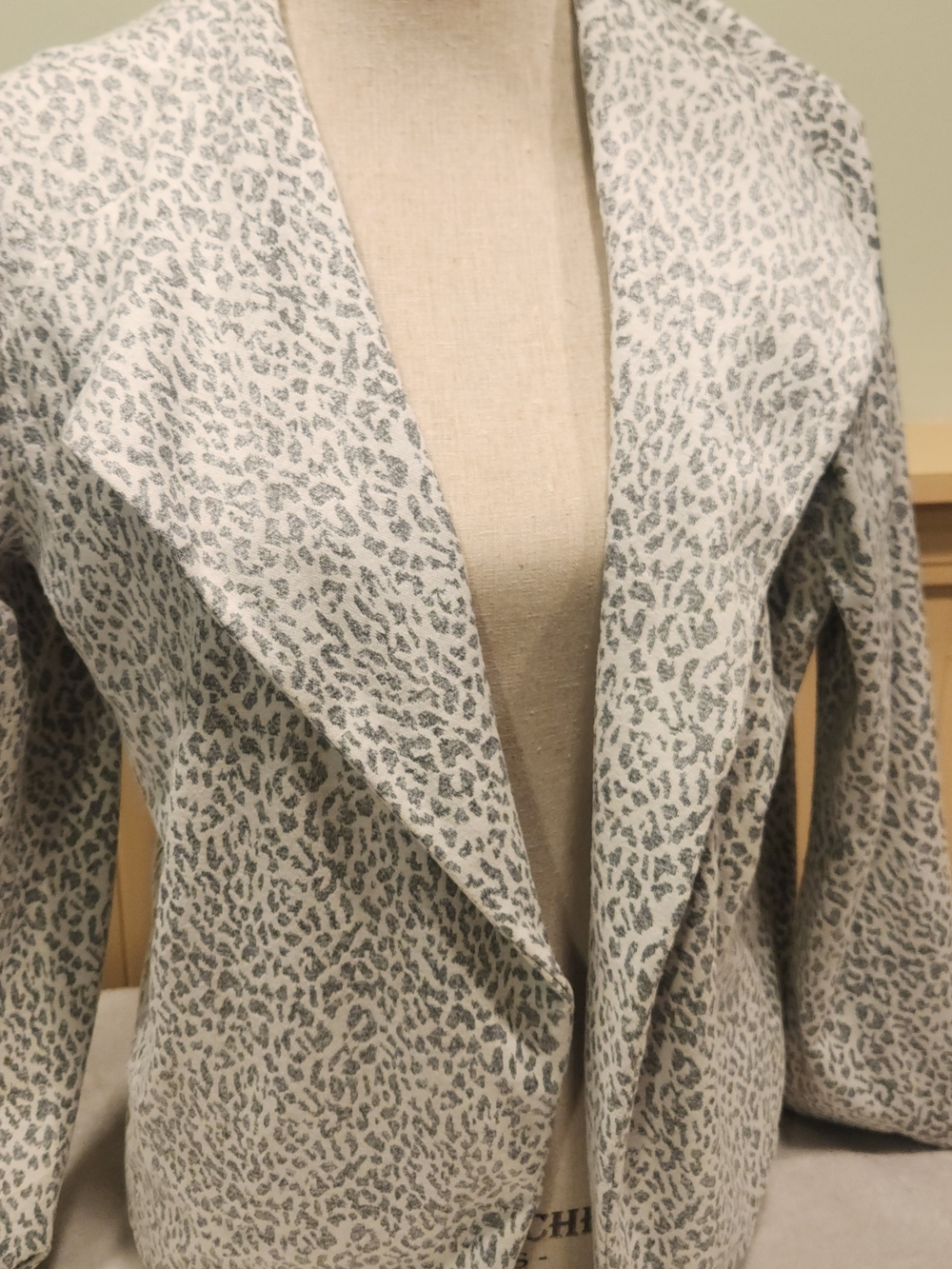 NIC+ZOE Leo Leopard Print Open Front Knit Jacket Large